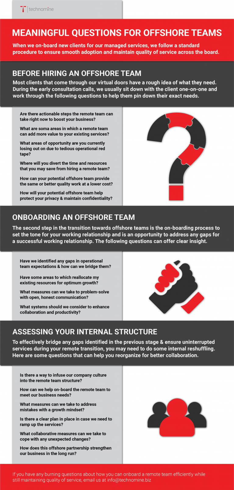 Infographic – Meaningful questions for Offshore teams | Technomine